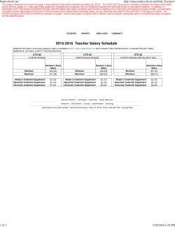 2015-2016 Teacher Salary Schedule
