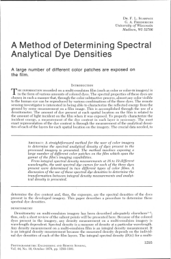 A Method of Determining Spectral Analytical Dye Densities