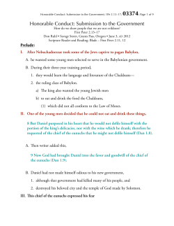 Honorable Conduct: Submission to the Government