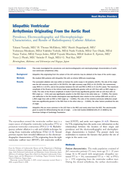 Idiopathic Ventricular Arrhythmias Originating From the Aortic Root