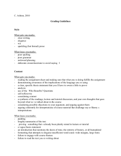 Grade Guideline (C. Ashton)