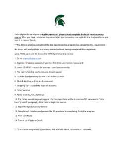 NFHS Sportsmanship