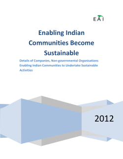 Enabling Indian Communities Become Sustainable