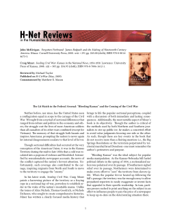 The Lit Match in the Federal Arsenal: "Bleeding Kansas" - H-Net