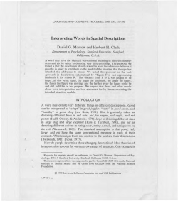 Interpreting Words in Spatial Descriptions