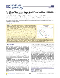 The Effect of Salts on the Liquid&ndash;Liquid Phase Equilibria of PEG600