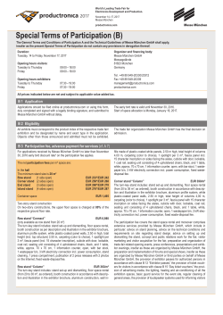 Special Terms of Participation (B)