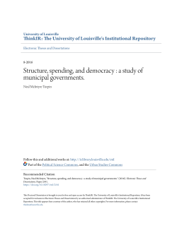 Structure, spending, and democracy : a study of municipal