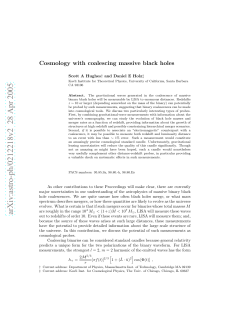 Cosmology with coalescing massive black holes