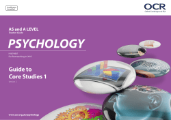 Guide to core studies AS