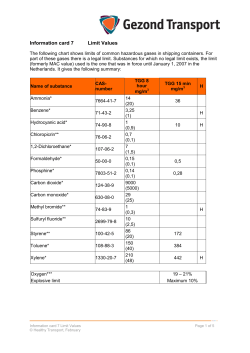 Information card 7 Limit Values