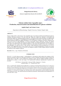 Glucose oxidase from Aspergillus niger: Production