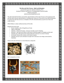 The Rise and Fall of Icarus: Myth and Metaphor