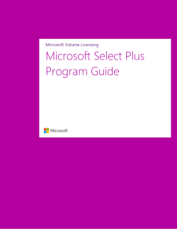 Microsoft Select Plus Program Guide