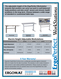ErgoPerfect Workstation Spec Sheet