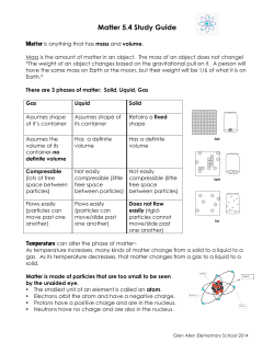 Matter 5.4 study guide