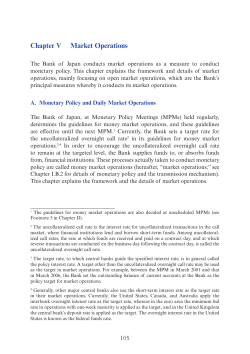 Chapter V Market Operations