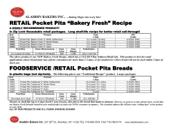 ALADDIN BAKERS INC. &hellip;Baking Magic into every bite!