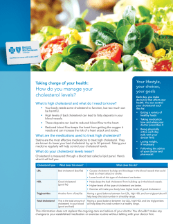 How do you manage your cholesterol levels?