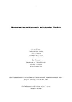 Measuring Competitiveness in Multi-Member Districts