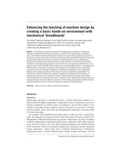 Enhancing the teaching of machine design by creating a