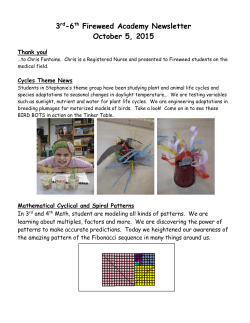 FWA Newsletter 3rd &ndash; 6th Oct 5, 2015 - Fireweed Academy