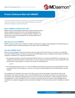 Protect Outbound Mail with DMARC - Alt