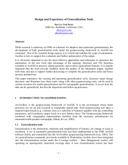 Design and Experience of Generalization Tools