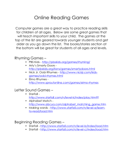 Online Reading Games