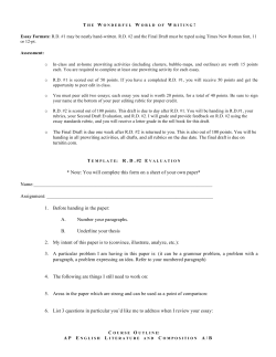 Note: You will complete this form on a sheet of your own paper* Name