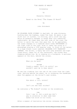 the grapes of wrath - SellingYourScreenplay.com