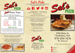 Sal`s Pals - Sal`s Pizza