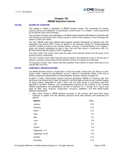 Chapter 191 RBOB Gasoline Futures