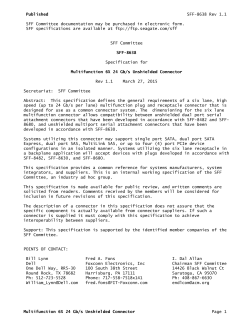 Published SFF-8638 Rev 1.1 Multifunction 6X 24 Gb/s