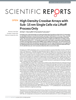 High Density Crossbar Arrays with Sub- 15 nm