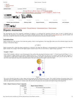 Dipole moments - Chemwiki