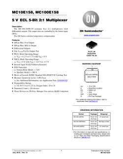 MC10E158 - 5 V ECL 5‐Bit 2:1 Multiplexer