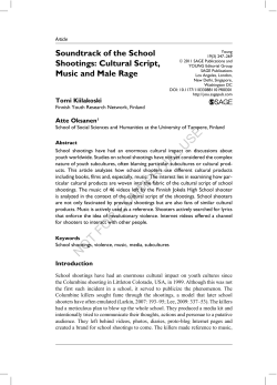 Soundtrack of the School Shootings: Cultural Script, Music and Male