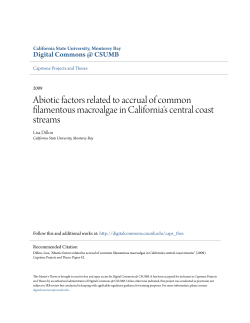 Abiotic factors related to accrual of common filamentous macroalgae