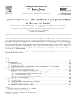 Discrete reaction waves: Gasless combustion of solid powder mixtures