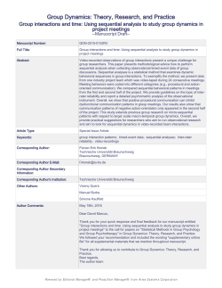 Group Dynamics: Theory, Research, and Practice