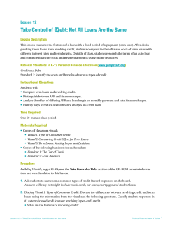 Lesson 12: Take Control of Debt: Not All Loans Are the Same