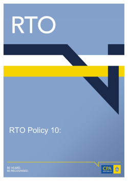 RTO Policy 10: Plagiarism and Academic Misconduct