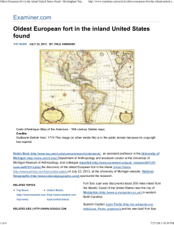 Oldest European fort in the inland United States found