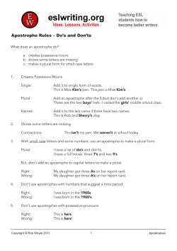Apostrophe - eslwriting.org