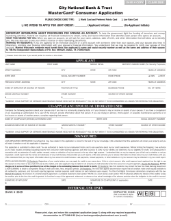 Credit Card Application