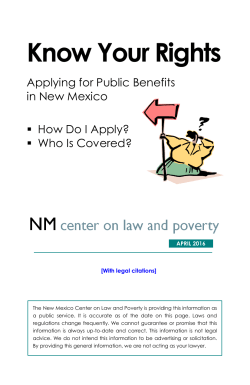 Know Your Rights - New Mexico Center on Law and Poverty