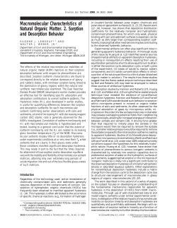 Macromolecular Characteristics of Natural Organic Matter. 2