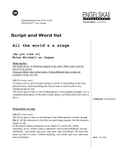 Script and Word list