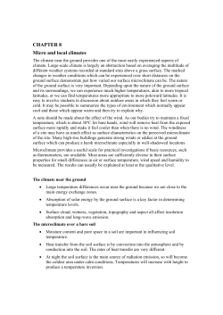 CHAPTER 8 Micro and local climates